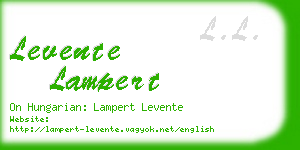 levente lampert business card